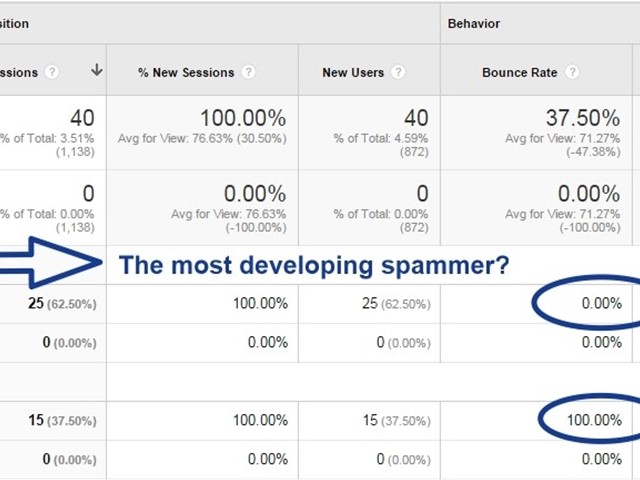 Analytics spammers by campaign