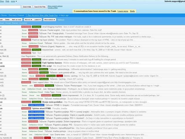 Bug tracker in gmail