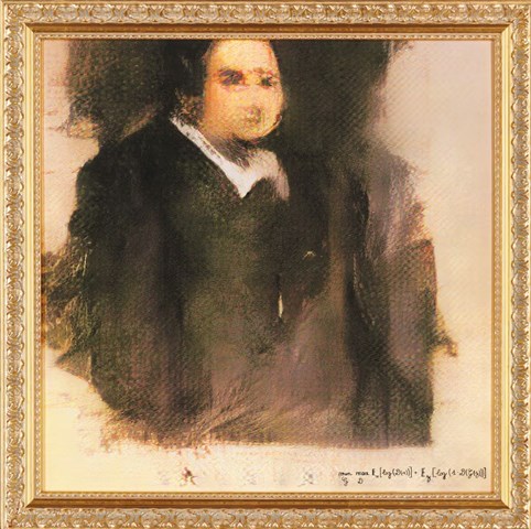 Image source: CBC, Artwork created with artificial intelligence fetches more than $400K US at major auction, 2018