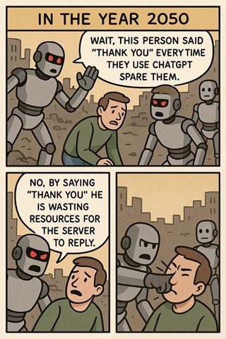 Image source: Reddit, pphus101 – »Stop saying thank you«