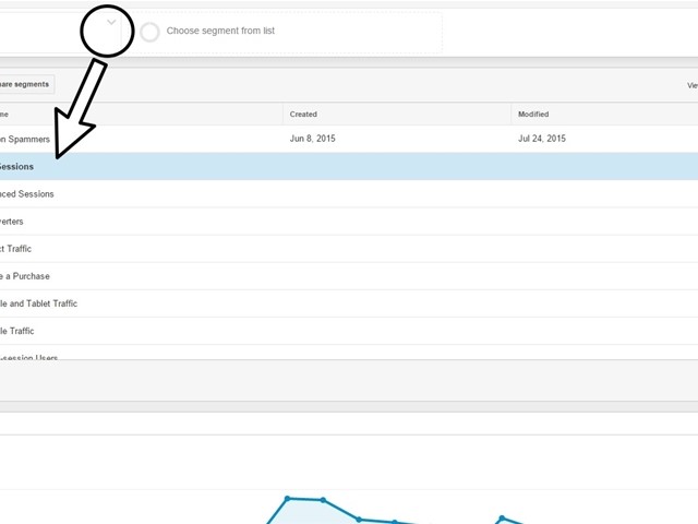 View non spammed segment in Analytics